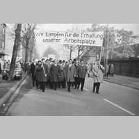 Zeche Brassert Protestmarsch im Oktober 1964